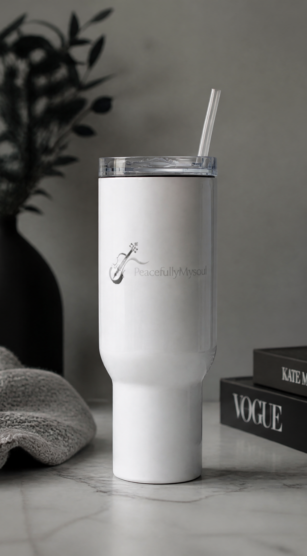 Frequency Travel mug with a handle